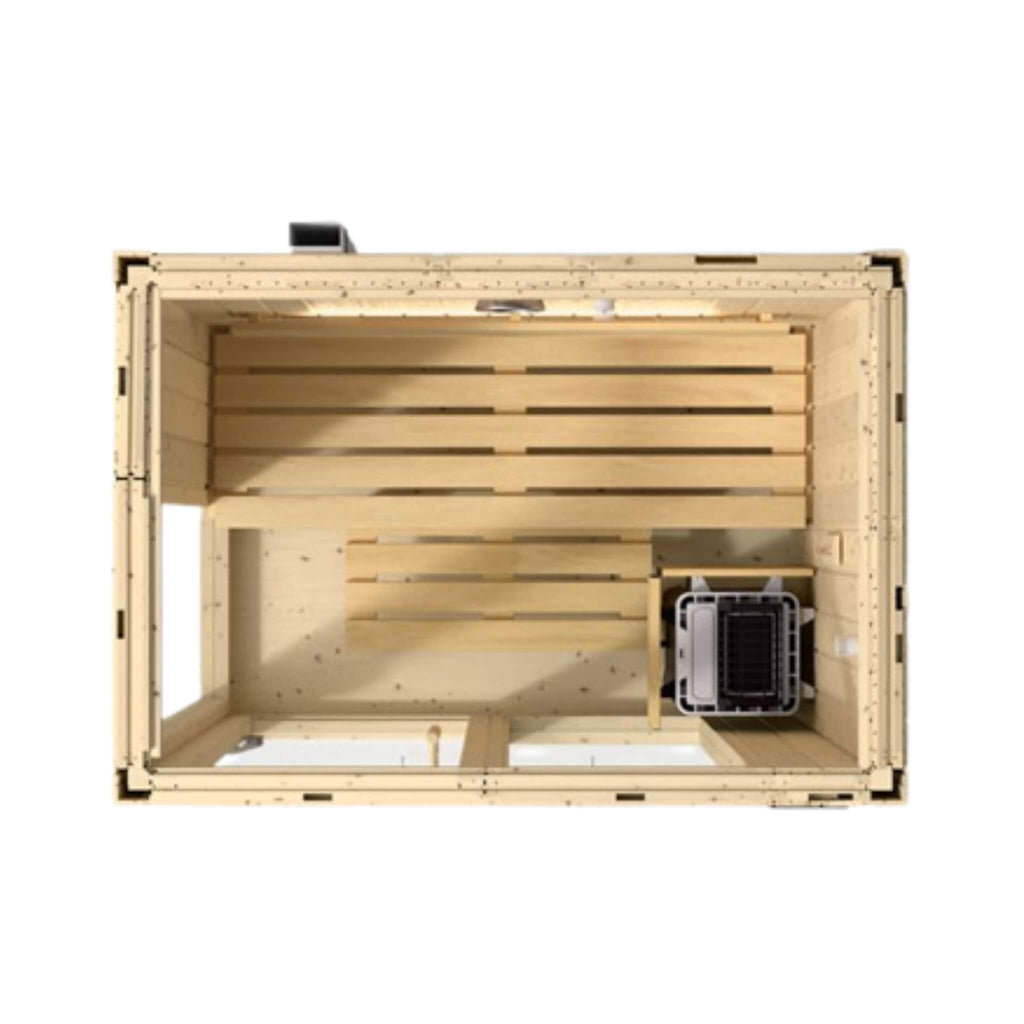 Kohler C1 Indoor Sauna Scandinavian Spruce Luxury Home Sauna Up to 5 Persons (SAK60418) - Saksby Wholesale - 2 Capacity Full Floor No Upgrade