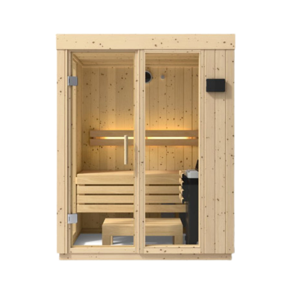 Kohler C1 Indoor Sauna Scandinavian Spruce Luxury Home Sauna Up to 5 Persons (SAK60418) - Saksby Wholesale - 2 Capacity No Floor No Upgrade