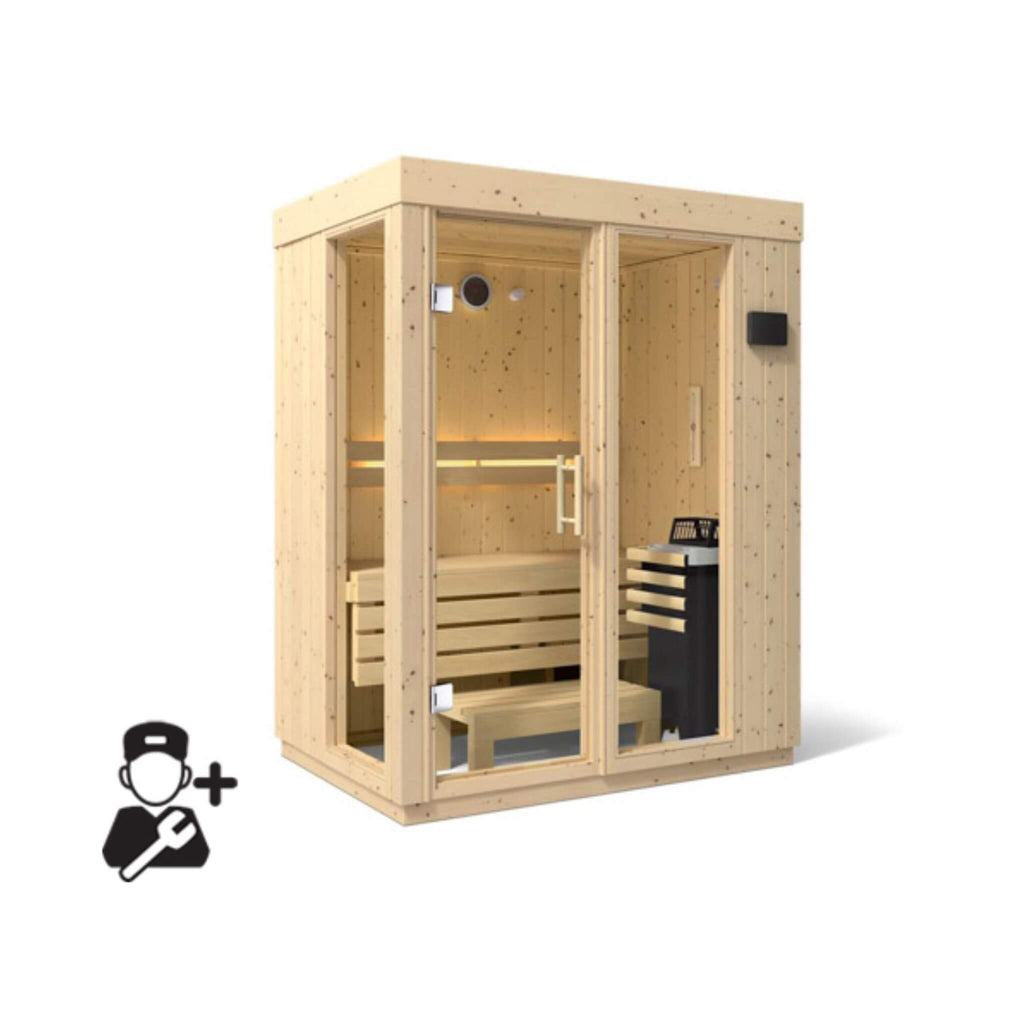 Kohler C1 Indoor Sauna Scandinavian Spruce Luxury Home Sauna Up to 5 Persons (SAK60418) - Saksby Wholesale - 2 Capacity No Floor W/ Installation