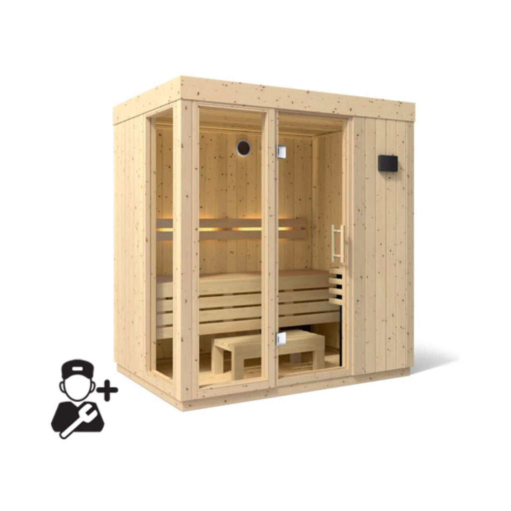 Kohler C1 Indoor Sauna Scandinavian Spruce Luxury Home Sauna Up to 5 Persons (SAK60418) - Saksby Wholesale - 3 Capacity Full Floor W/ Installation