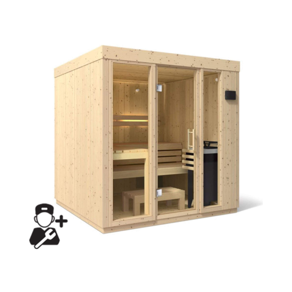 Kohler C1 Indoor Sauna Scandinavian Spruce Luxury Home Sauna Up to 5 Persons (SAK60418) - Saksby Wholesale - 5 Capacity Full Floor W/ Installation