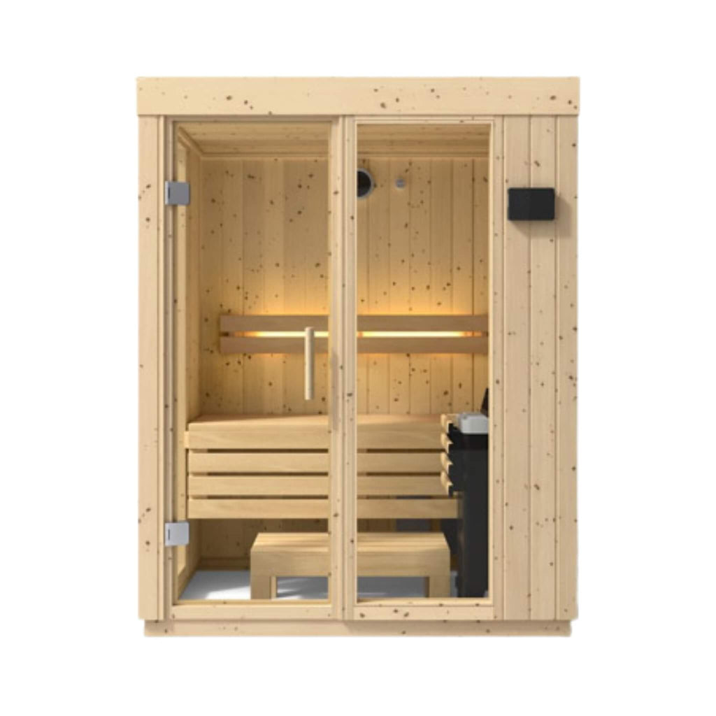 Kohler C1 Indoor Sauna Scandinavian Spruce Luxury Home Sauna Up to 5 Persons (SAK60418) - Saksby Wholesale - Front View