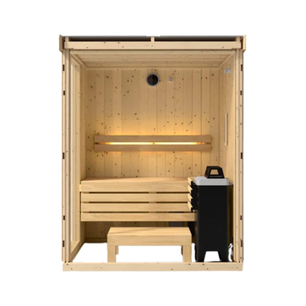 Kohler C1 Indoor Sauna Scandinavian Spruce Luxury Home Sauna Up to 5 Persons (SAK60418) - Saksby Wholesale - Inside View