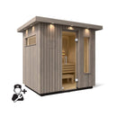 Kohler C2 Outdoor Sauna Weathered Grey Spruce Outdoor Sauna Kit 3 to 6 Person (SAK39184) - Saksby Wholesale - 2 Capacity, With Installation
