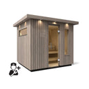 Kohler C2 Outdoor Sauna Weathered Grey Spruce Outdoor Sauna Kit 3 to 6 Person (SAK39184) - Saksby Wholesale - 5 Capacity, With Installation