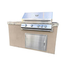 KOKOMO 5FT Maldives BBQ Island With Built In 4 Burner BBQ Grill And Access Door (SAK98012)-SAKSBY