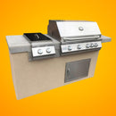 KOKOMO GRILLS ANTIGUA 6FT Built-In BBQ Island Outdoor Kitchen With Double Side Burner (SAK73850)