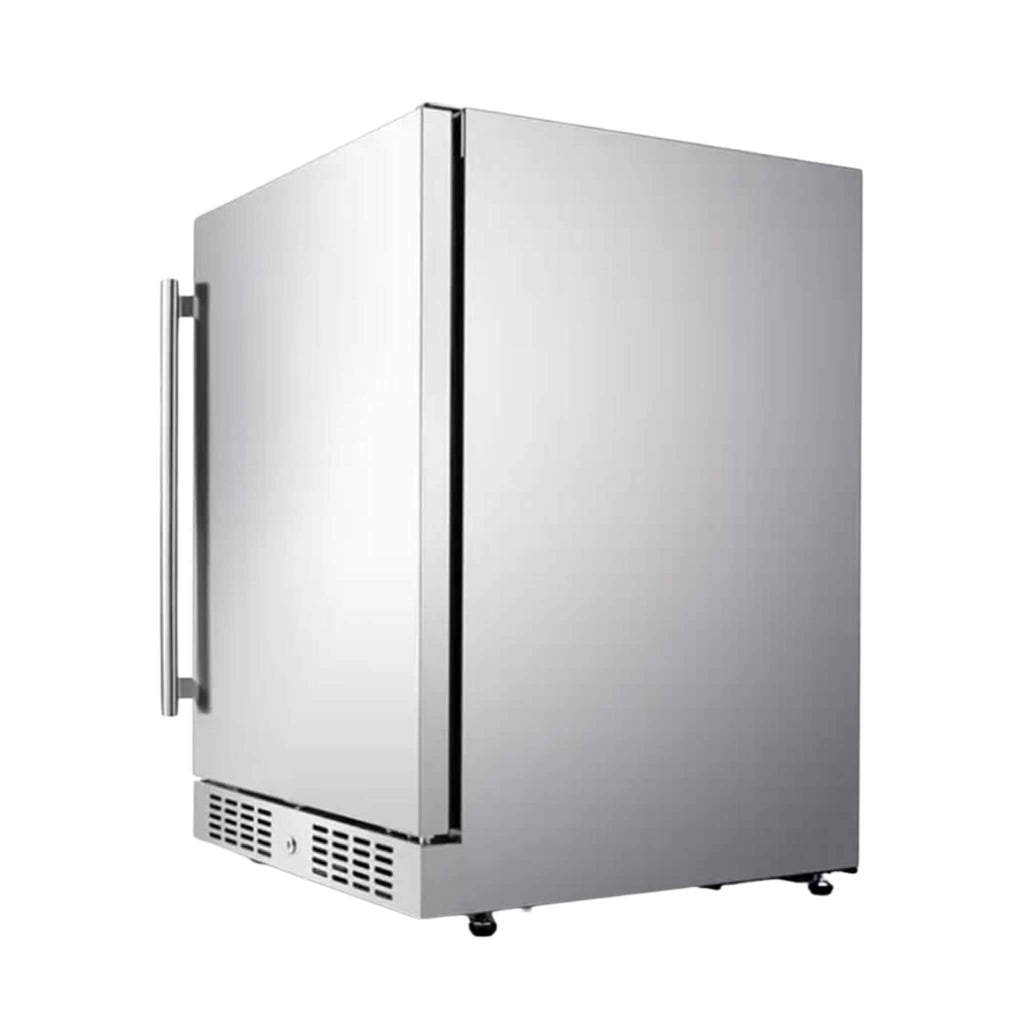 KoKoMo Grills 24-Inch Professional Luxury Outdoor Stainless Steel Kitchen Refrigerator [KO-LUX-FRIDGE] (SAK54862) - Saksby Wholesale - Front Left View