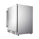 KoKoMo Grills 24-Inch Professional Luxury Outdoor Stainless Steel Kitchen Refrigerator [KO-LUX-FRIDGE] (SAK54862) - Saksby Wholesale - Front Left View