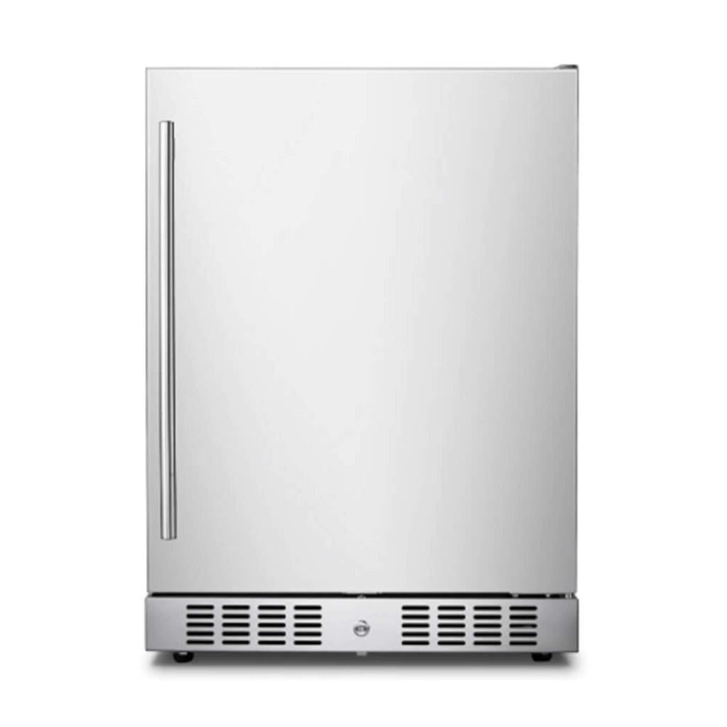 KoKoMo Grills 24-Inch Professional Luxury Outdoor Stainless Steel Kitchen Refrigerator [KO-LUX-FRIDGE] (SAK54862) - Saksby Wholesale - Front View Closed