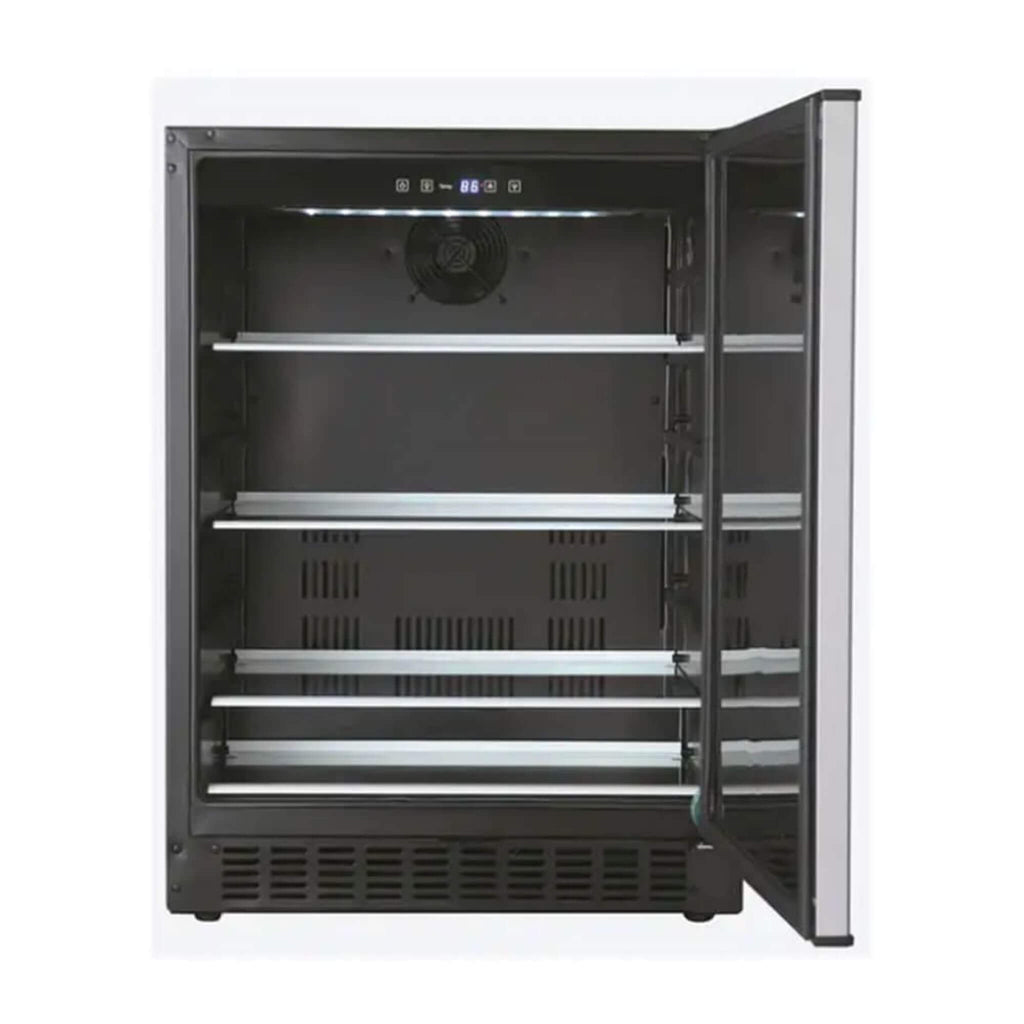 KoKoMo Grills 24-Inch Professional Luxury Outdoor Stainless Steel Kitchen Refrigerator [KO-LUX-FRIDGE] (SAK54862) - Saksby Wholesale - Front View Opened