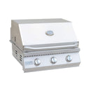 KoKoMo Grills 26-Inch Premium 36K BTU LP/NG 3 Burner Built-In Stainless Steel Gas Grill (SAK82173) - Saksby Wholesale - Front Right View With Closed Lid