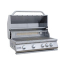 KoKoMo Grills 32-Inch Heavy Duty 60K BTU LP/NG 4 Burner Built-In Stainless Steel Gas Grill (SAK25317) - Saksby Wholesale - Front Right View With Open Lid