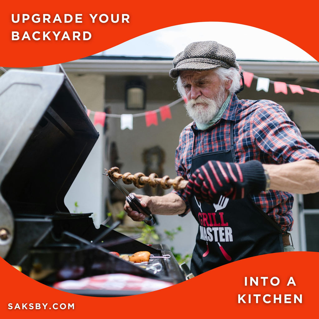 KoKoMo Grills 40-Inch Heavy-Duty 72K BTU LP/NG 5 Burner Built-In Stainless Steel Gas Grill (SAK73152) - - Saksby Wholesale - Lifestyle Image