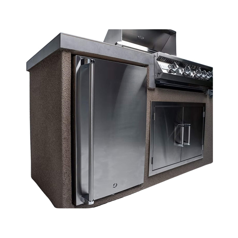 Kokomo Grills 7 Ft Straight Island With Built In BBQ And Refrigerator SAK46187 - Close Up