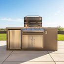 Kokomo Grills 7FT Straight Island With Built In BBQ And Refrigerator (SAK46187) - Saksby Wholesale - Lifestyle On Patio