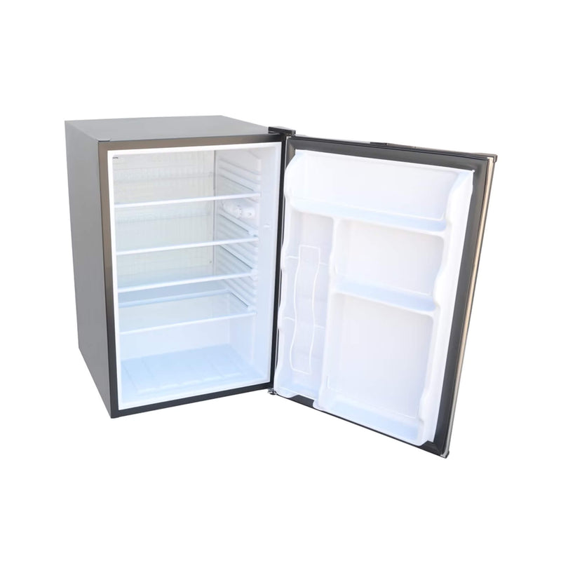 Kokomo Grills 7 Ft Straight Island With Built In BBQ And Refrigerator SAK46187 - Refrigerator With Door Opened