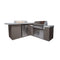 Kokomo Grills Baja BBQ Island With LEDs Built In BBQ And Refrigerator SAK85739 - Front View On White Background