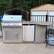 Kokomo Grills Maui BBQ Island With 33 Inch Round Bar LED Lights And Built In BBQ SAK25961 - Lifestyle Front View