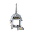 KoKoMo Grills Premium 32-Inch Stainless Steel Dual Fuel Gas Or Wood Fired Pizza Oven [KO-PIZZAOVEN] (SAK14753) - Saksby Wholesale - Front View With Lid Removed