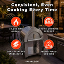 KoKoMo Grills Premium 32-Inch Stainless Steel Wood Fired Pizza Oven [KO-PIZZAOVEN] (SAK92618) - Saksby Wholesale - Features