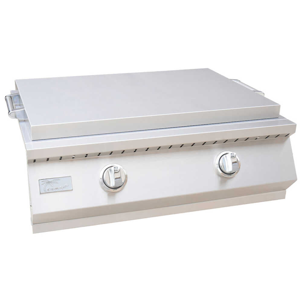 KOKOMO Premium 36K BTU Teppanyaki Griddle Outdoor Kitchen With Dual U Shape Burner, 30" (SAK19367)-SAKSBY