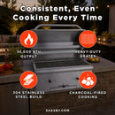 KoKoMo Grills Premium Built-In Charcoal Grill With 304 Stainless Steel And Adjustable Heat Tray, 32" (SAK32504) - Saksby Wholesale - Features