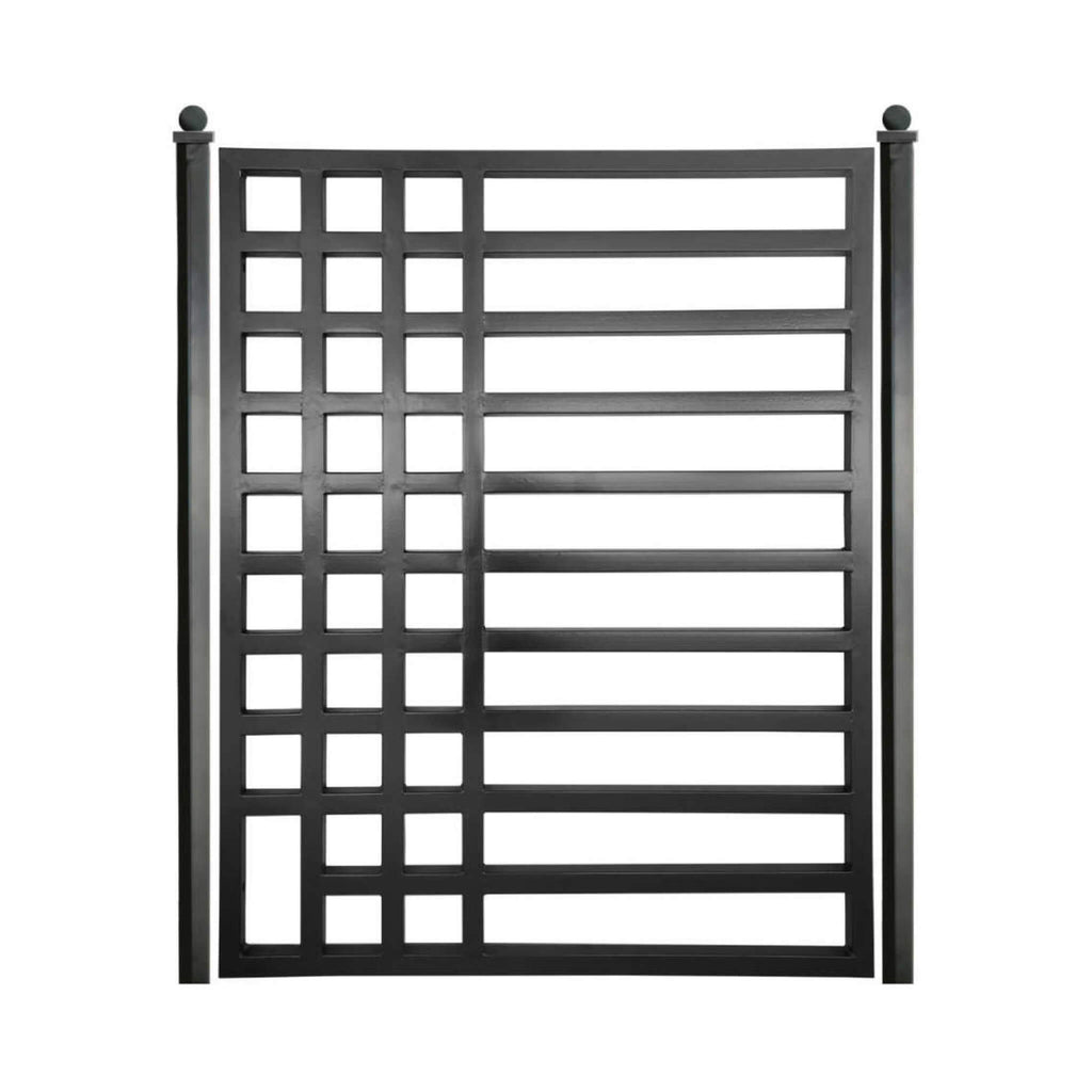 Kyiv Style Powder-Coated Galvanized Steel Pedestrian Gate, 5FT [PGKYIV-AP] (SAK45810) - Saksby Wholesale - Front View