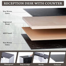 L-Shaped Modern Black And White Reception Desk With Lockable Drawers (SAK50729) - Saksby Wholesale - Counter Layers Details