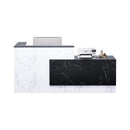 L-Shaped Modern Black And White Reception Desk With Lockable Drawers (SAK50729) - Saksby Wholesale - Right Cabinet