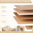 L-Shaped Modern Brown And White Reception Desk With Lockable Drawers (SAK26491) - Saksby Wholesale - Counter Layers Details