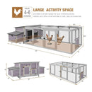 Large 103-Inch Outdoor Chicken Coop House With Run And Nesting Box [4-6 Chickens] (SAK53194) - Saksby Wholesale - Dimensions