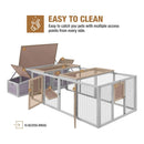 Large 103-Inch Outdoor Chicken Coop House With Run And Nesting Box [4-6 Chickens] (SAK53194) - Saksby Wholesale - Multiple Access Points