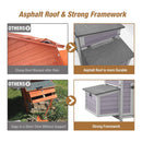 Large 103-Inch Outdoor Chicken Coop House With Run And Nesting Box [4-6 Chickens] (SAK53194) - Saksby Wholesale - Roof And Framework Features