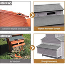 Large 115-Inch Portable Chicken Coop With Run And Nesting Boxes [8-10 Chickens] (SAK18263) - Saksby Wholesale - Roof And Framework Features