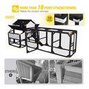 Large 118-Inch Outdoor Wooden Chicken Coop With Extended Run And 6 Nesting Boxes [8-10 Chickens] (SAK63940) - Saksby Wholesale - 18-Point Strengthening