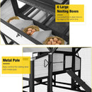 Large 118-Inch Outdoor Wooden Chicken Coop With Extended Run And 6 Nesting Boxes [8-10 Chickens] (SAK63940) - Saksby Wholesale - Nesting Boxes View