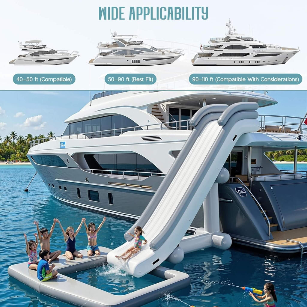 Large 16FT Commercial Inflatable Yacht Water Slide With Pump (SAK48172) - Saksby Wholesale  Wide Applicabiility