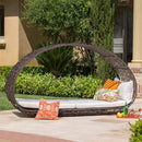 Large 2-Person Abigal Outdoor Wicker Daybed With Aluminum Frame And Cushions (SAK23942) - Saksby Wholesale - Lifestyle