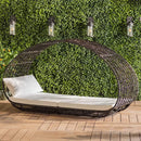 Large 2-Person Abigal Outdoor Wicker Daybed With Aluminum Frame And Cushions (SAK23942) - Saksby Wholesale - Outdoor Lifestyle