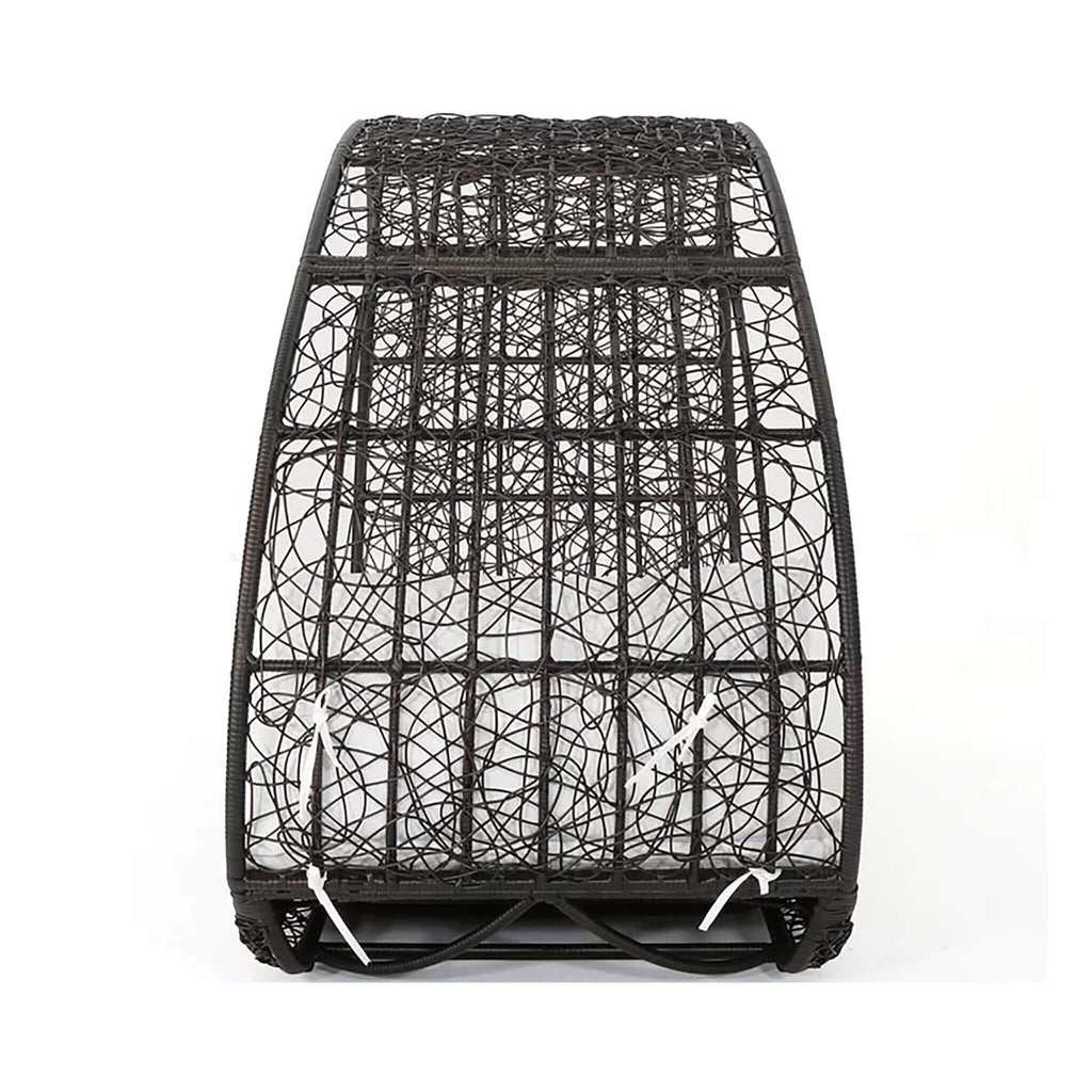 Large 2-Person Abigal Outdoor Wicker Daybed With Aluminum Frame And Cushions (SAK23942) - Saksby Wholesale - Side View Frame Details