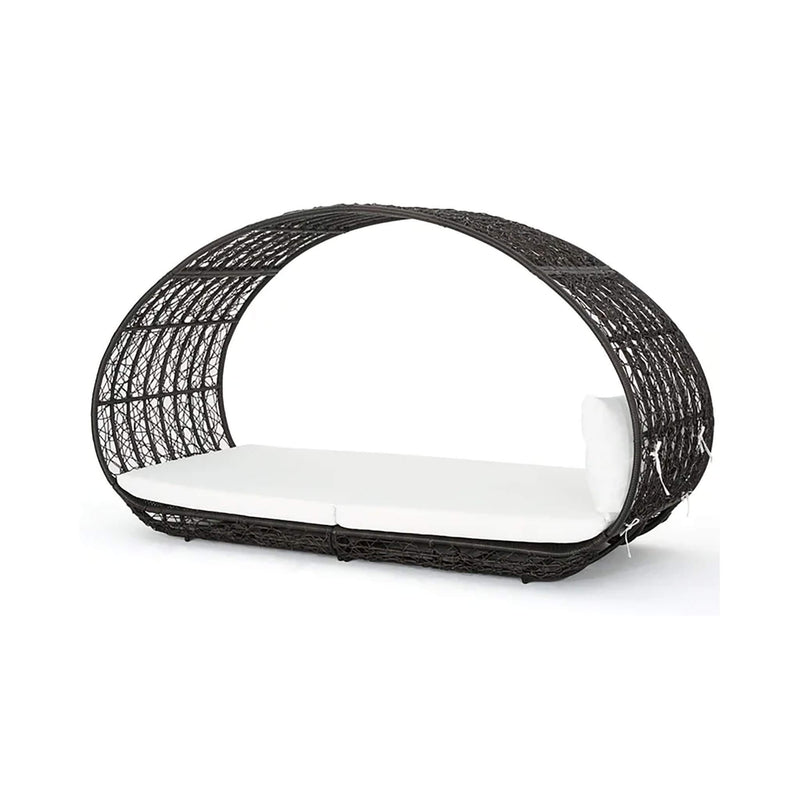 Large 2-Person Abigal Outdoor Wicker Daybed With Aluminum Frame And Cushions (SAK23942) - Saksby Wholesale - Side VIew
