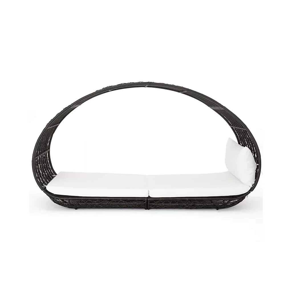 Large 2-Person Abigal Outdoor Wicker Daybed With Aluminum Frame And Cushions (SAK23942) - Saksby Wholesale - White Background