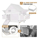 Large 63-Inch Movable Wooden Hen House With Wheels And Nesting Box (SAK50791) - Saksby Wholesale - Iron Frame View