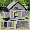Large 63-Inch Movable Wooden Hen House With Wheels And Nesting Box (SAK50791) - Saksby Wholesale - Features View