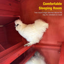 Large 73-Inch Portable Chicken Coop With Wheels And Nesting Box (SAK27495) - Saksby Wholesale - Chicken Sleeping Room