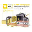 Large 83-Inch Mobile Chicken Coop With Wheels And Nesting Box [4-6 Chickens] (SAK81360) - Saksby Wholesale - Dimensions