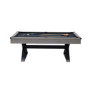 Large 84-Inch Rustic Gray Pool Table With Cues, Balls And X-Legs (SAK54361) - Saksby Wholesale - Table View