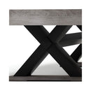 Large 84-Inch Rustic Gray Pool Table With Cues, Balls And X-Legs (SAK54361) - Saksby Wholesale - X Legs View