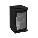 Large Black Stainless Steel Single-Door Fridge For Outdoor Kitchen Islands (SAK15296) - Saksby Wholesale - Front Side View